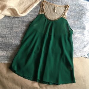 Petticoat Alley sheer green top